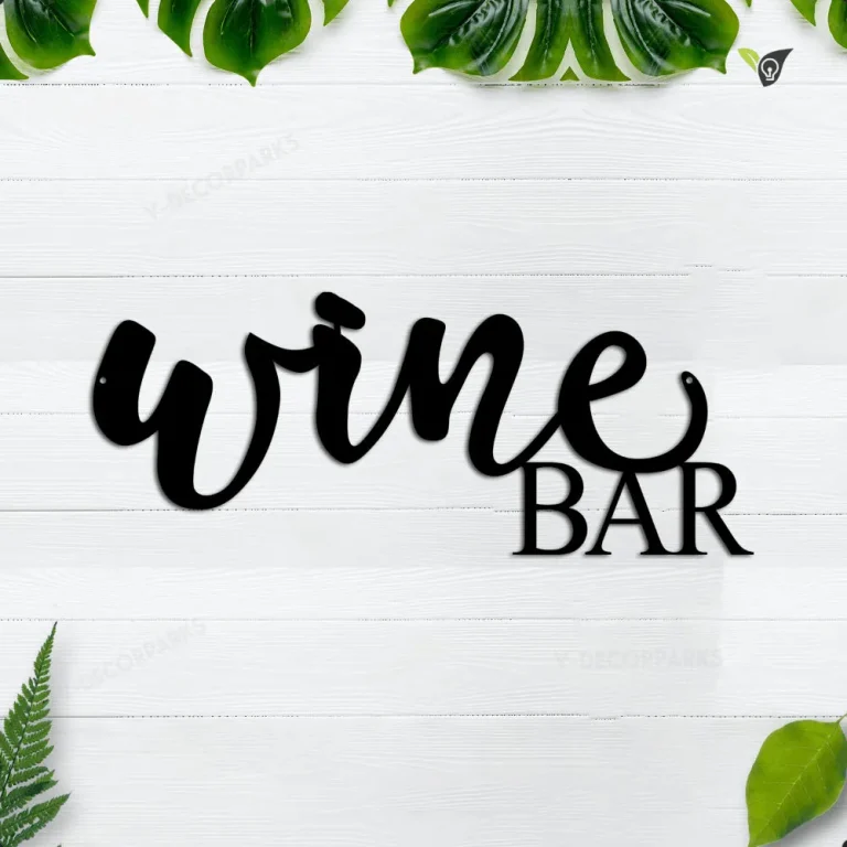 Wine Bar Script Metal Sign, Home Wine Bar Sign, Black Metal Wall Decor, Housewarming Gift