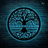 Tree Of Life With Personalized Name Metal Sign With Led Lights - Custom Family Name Monogram