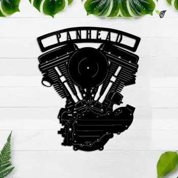 Panhead Engine Metal Garage Sign - Biker Gift - Motorcycle Engine Metal Wall Sign - Work Shop Decor - Motorcyclist Gift - Home Bar Wall Hanging