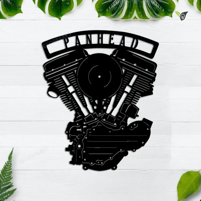 Panhead Engine Metal Garage Sign - Biker Gift - Motorcycle Engine Metal Wall Sign - Work Shop Decor - Motorcyclist Gift - Home Bar Wall Hanging