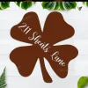 Lucky Four Leaf Clover Sign, St. Patrick's Day Decor, Metal Wall Decor, Shamrock Door Hanger Metal Sign, Four Leaf Clover Art, Metal Word Art