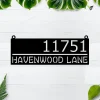 Hanging Address Metal Sign, Custom Metal Address Sign With Street Number, Address Plaque, Hanging Address Metal Art, Yard Sign