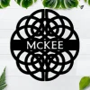 Celtic Knot Monogram Metal Sign, Personalized Metal Celtic Name, Irish Wedding Gift, Celtic Housewarming Gift, Celtic Decor