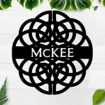 Celtic Knot Monogram Metal Sign, Personalized Metal Celtic Name, Irish Wedding Gift, Celtic Housewarming Gift, Celtic Decor