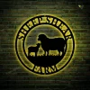 Sheep Metal Sign With Led Lights, Custom Sheep And Lamb, Farmer Sign, Personalized, Established, Plasma Cut Steel Sign