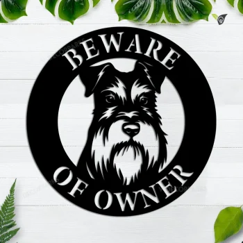 Schnauzer Dog Sign, Dog House, Family Dog, Entrance Sign, Wall Decor, Plasma Cut Steel Sign, Custom Sign, Welcome Sign, Personalized