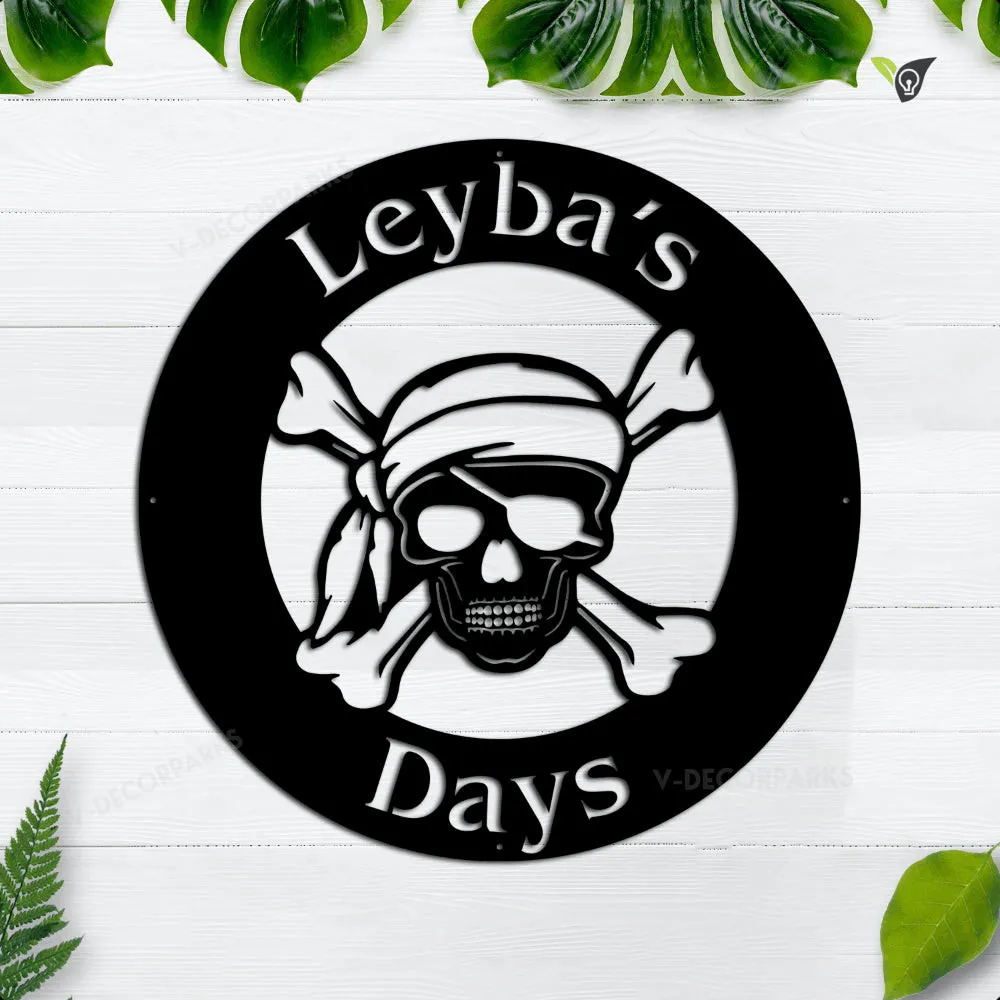 GCMSPDZ05673-14ch_dau-lau-xuong.webp Personalized Pirate Skull Metal Wall Art, Skull Metal Sign, Pirate Wall Decor, Gift For Him