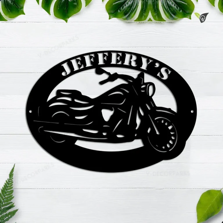 Motorcycle Sign Personalized, Steel Art, Metal Sign, Motor Sign, Custom Metal Sign, Ride Sign, Workshop, Man Cave Sign