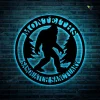 Big Foot Personalized Sign, Sasquatch Family Name Metal Sign With Led Lights, Custom Yeti Metal Sign With Led Lights