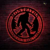 Big Foot Personalized Sign, Sasquatch Family Name Metal Sign With Led Lights, Custom Yeti Metal Sign With Led Lights