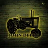 Custom Tractor Metal Sign With Led Lights, Tractor Cut Metal Farm Sign, Farm Wall Metal Art