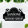 Personalized Workshop Metal Sign, Metal Workshop Sign, Custom Workshop Sign, Fathers Day Gift, Dad's Workshop Sign, Dad's Cabin Metal