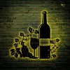 Custom Wine Metal Sign With Led Lights, Wine Decor, Dining Decor, Wine Lover, Metal Wall Decor, Wall Hanging, Metal Wall Art