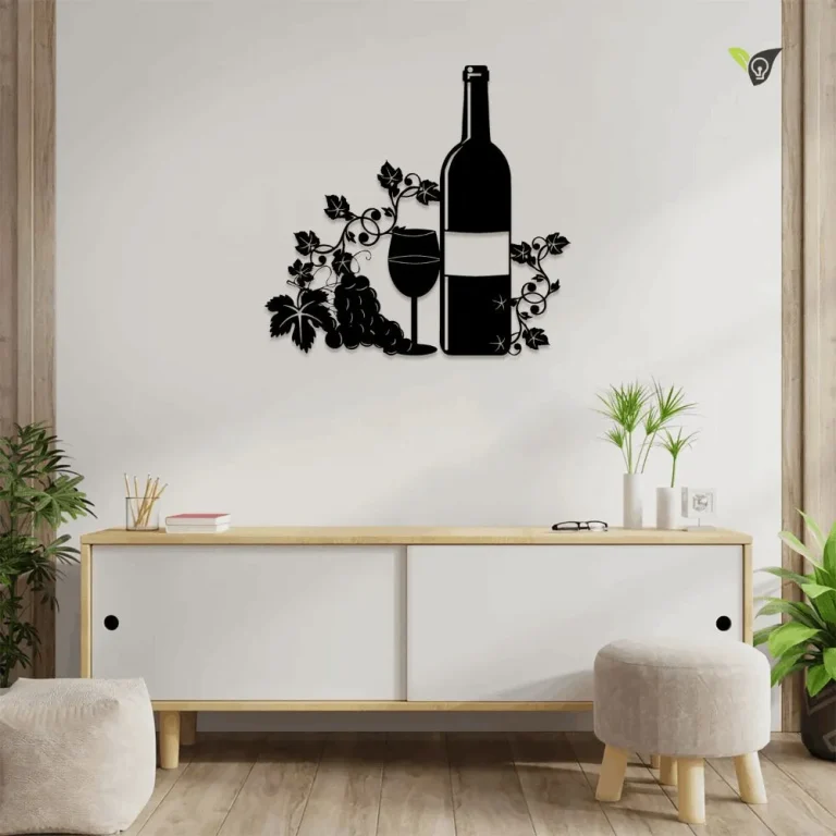 Custom Wine Metal Sign With Led Lights, Wine Decor, Dining Decor, Wine Lover, Metal Wall Decor, Wall Hanging, Metal Wall Art