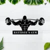 Personalized Name Gym Cut Metal Sign, Cross Fit Metal Art, Custom Metal Gym Sign, Home Gym Custom Muscle Name Sign