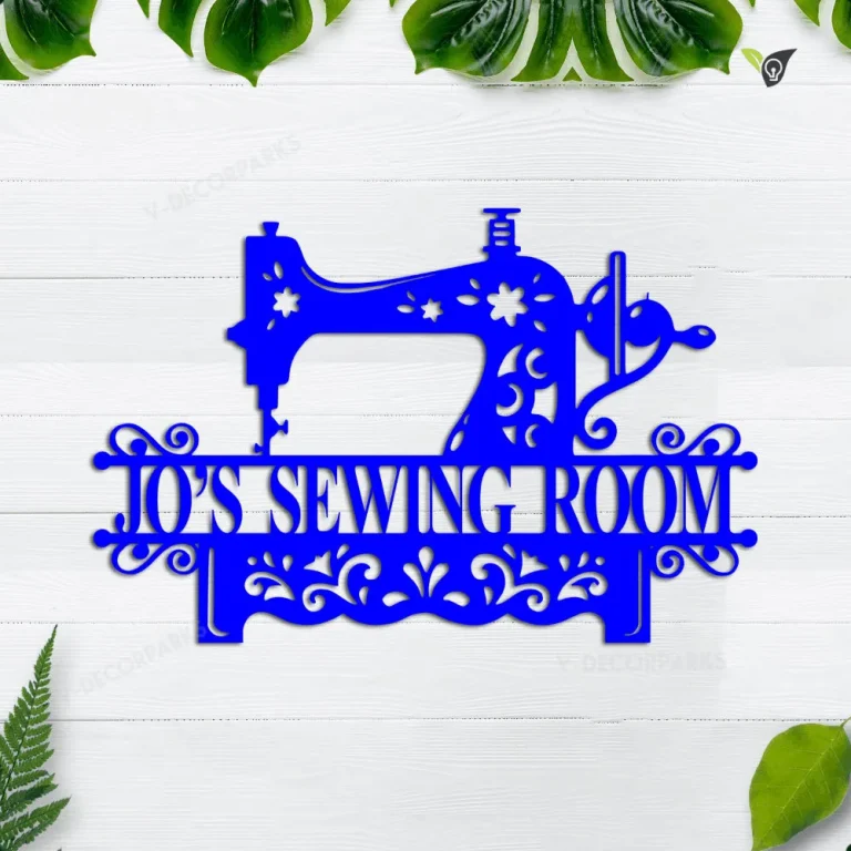 Personalized Name Metal Sewing Sign, Custom Sewing Room Sign, Sewing Lover Gift, Metal Sewing Sign, Sewing Room Decor, Seamstress Gift, Quilting Gift