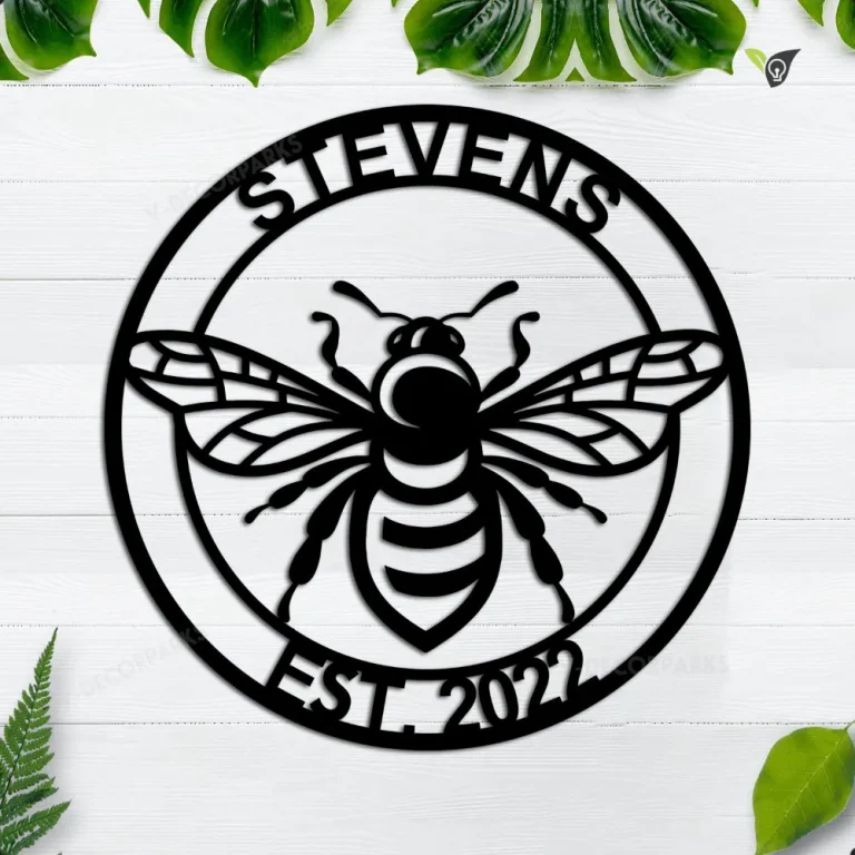 Metal Bee Sign, Honey Bee Family Name Established Sign, Beekeeper Gifts, Honey Bee Personalized Gift, Bee Decor Farmhous