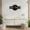 She Shed Personalized Outdoor Metal Wall Art With Led Light, Established Date Sign, Gift For Her, She Shed, Mom Cave
