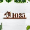 Palm Tree House Number Metal Sign, Outdoor Sign, House Numbers, Address Sign, Address Plaque, Metal House Number, Beach Metal Sign