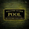 Welcome To Our Pool Metal Art With Led Lights, Personalized Pool Name Sign, Outdoor Pool Sign, Backyard Decor, Welcome Pool Sign