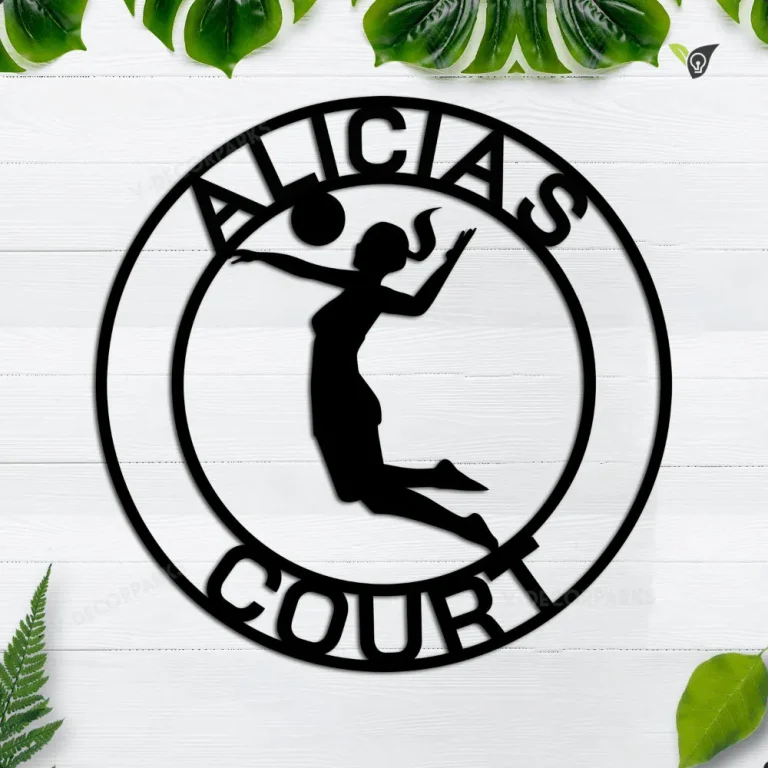Volleyball Sign, Volleyball Gift For Girls, Personalized Volleyball Sign For Girls Room, Metal Volleyball Sign, Coach Sign, Sports Decor