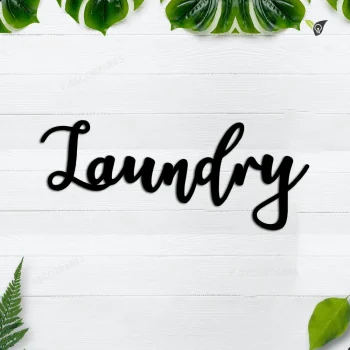 Laundry Sign, Laundry Metal Word Art, Laundry Room Decor, Farmhouse Decor, Washroom Sign, Metal Wall Art, Laundry Wall Art