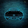 1969 Dodge Charger Rt Wall Art Metal Sign With Led Lights, Cut Metal Sign With Led Lights Wall Decor