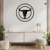 Personalised Cow Skull Metal Sign With Led Lights, Smokehouse Personalised Laser Cut Sign, Laser Cut Metal Smokehouse Sign