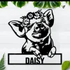 Personalized Pig Haven Farm Name Metal Sign, Monogram Wall Metal Art