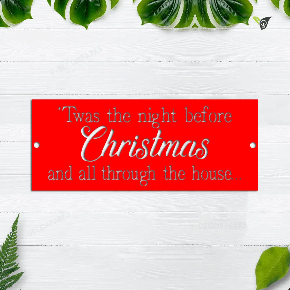 GCMSPDZ10318_twas-the-night-before-christmas_8in.webp Twas' The Night Before Christmas Cut Metal, Metal Art Wall Decor, Cut Wall Hanging, Home Decoration, Home Gift