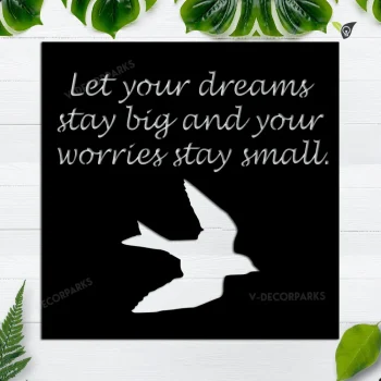 Dream Stay Big Sign Hanging Garden Sign, Metal Sign Wall Decor, Metal Sign Outdoor, Indoor