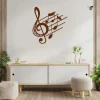 Music Notes Metal Art With Led Lights Wall Decor, Music Art Music Lover Gift, Music Wall Art, Metal Wall Art With Led Light