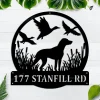 Custom Hunting Dog Metal Wall Art, Personalized Dog Hunter Name Sign Decoration For Room, Hunting Dog Home Decor, Custom Hunting Dog