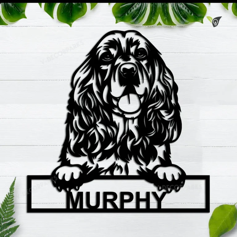 Personalized Cocker Spaniel Metal Sign, Cocker Spaniel Metal Wall Art ...