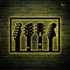 Guitar, Classic Guitar, Guitar Panel Metal Sign With Led Lights, Metal Wall Art, Home Decor Gift For Dad