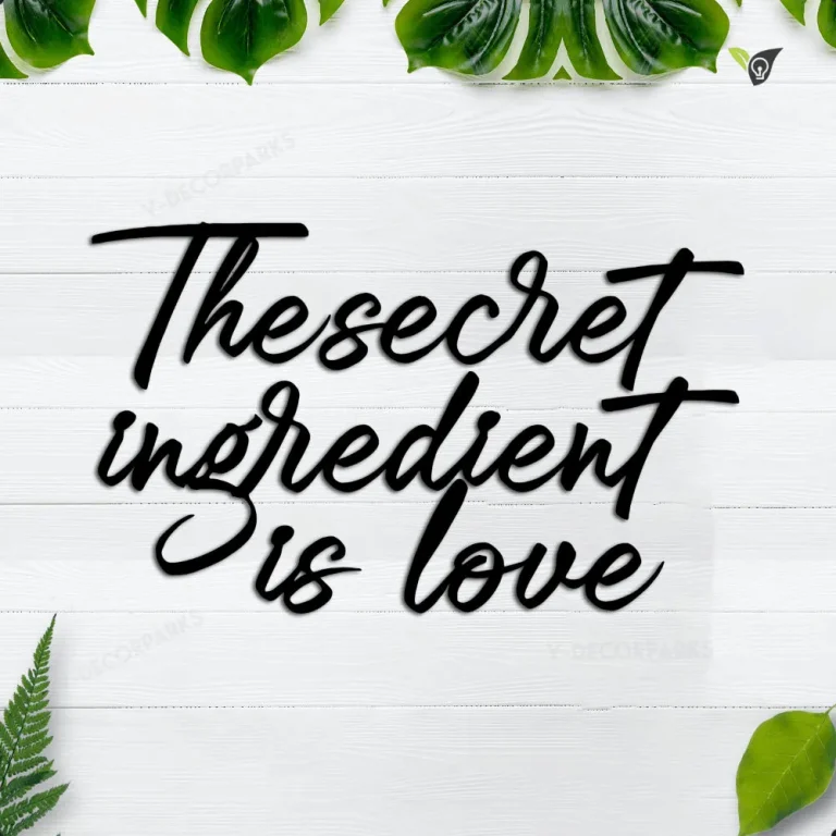 The Secret Ingredient Is Love Metal Wall Art, Cozy Kitchen Metal Wall Letters, Kitchen Wall Decor, House Warming Gift For Her Dining Room