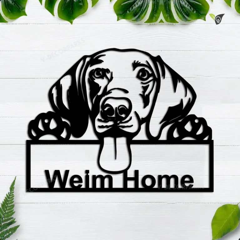 Personalized Weimaraner Dog Metal Sign Art, Custom Weimaraner Dog Metal Sign, Father's Day Gift, Pets Gift, Birthday Gift