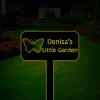 Custom Garden Sign, Garden Sign With Led Lights, Personalized Garden Sign, Garden, Garden Stake, Garden Art, Metal Yard Art