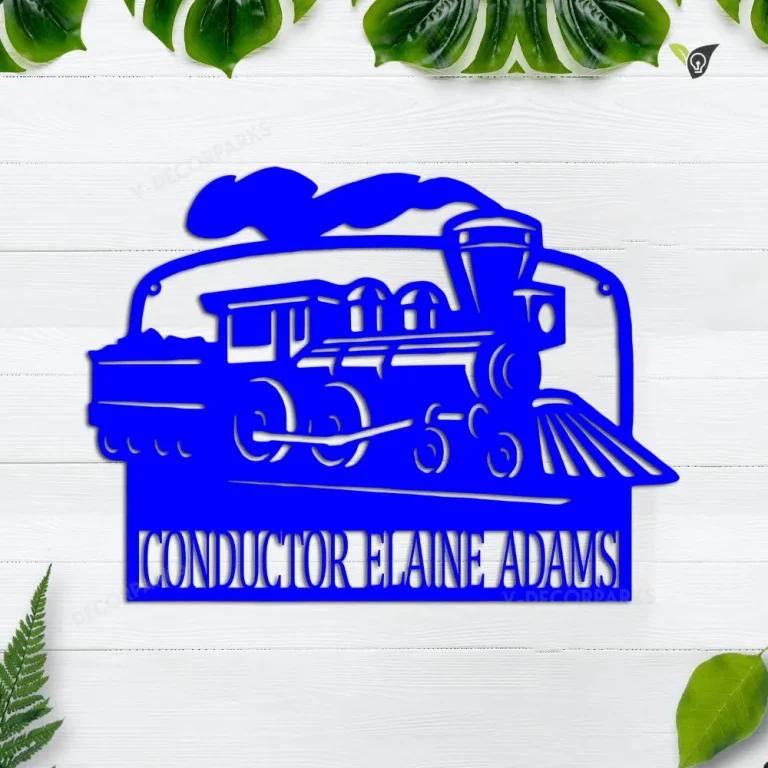 Personalized Train Sign, Train Metal Sign, Gift For Train Lover, Indoor Train Sign, Train Gifts, Coal Train Monogram - Steel Sign