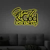 Give It To God Metal Led Lights Sign, Give It To God Cut Metal Sign, Christian Bedroom Wall Art