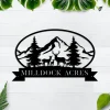 Personalized Family Name Deer Hunting Metal Sign, Custom Deer Hunter Metal Sign Monogram, Custom Outdoor Farm, Cabin, Lodge