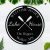 Personalized Lake House Metal Sign Monogram, Custom Metal Art