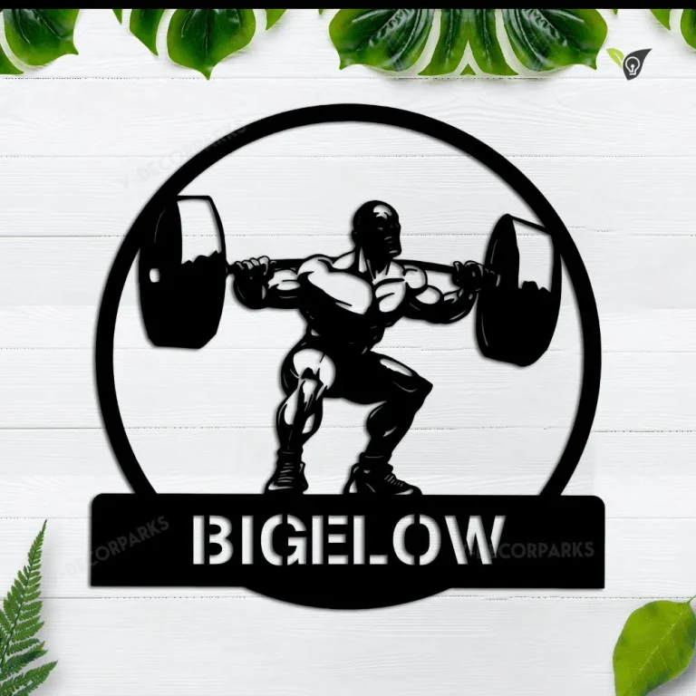Personalized Metal Gym Sign, Fitness Center, Club, Home Wall Decor