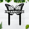 Personalized Butterfly Metal Garden Sign, Garden Stake, Home Decor, Wedding Art Gift For Her