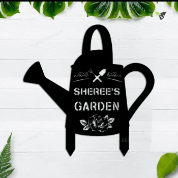 Personalized Metal Garden Sign, Custom Outdoor Garden Stake