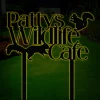 Custom Squirrel Wildlife Cafe Metal Garden Stakes With Led Lights, Yard Sign Decor For Wildlife Lovers