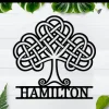 Personalized Tree Of Life Irish Celtic Knot Metal Sign