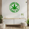 Custom Marijuana Sign, Weed Metal Wall Decor Custom Name Metal Sign With Led Lights, Personalized Name Cut Metal Art