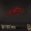 Give Thanks Led Lights Sign Monogram Wall Art Bible Verse Wall Art Decor Bible Verse Sign Christian Gifts Religious Gift Home Decor