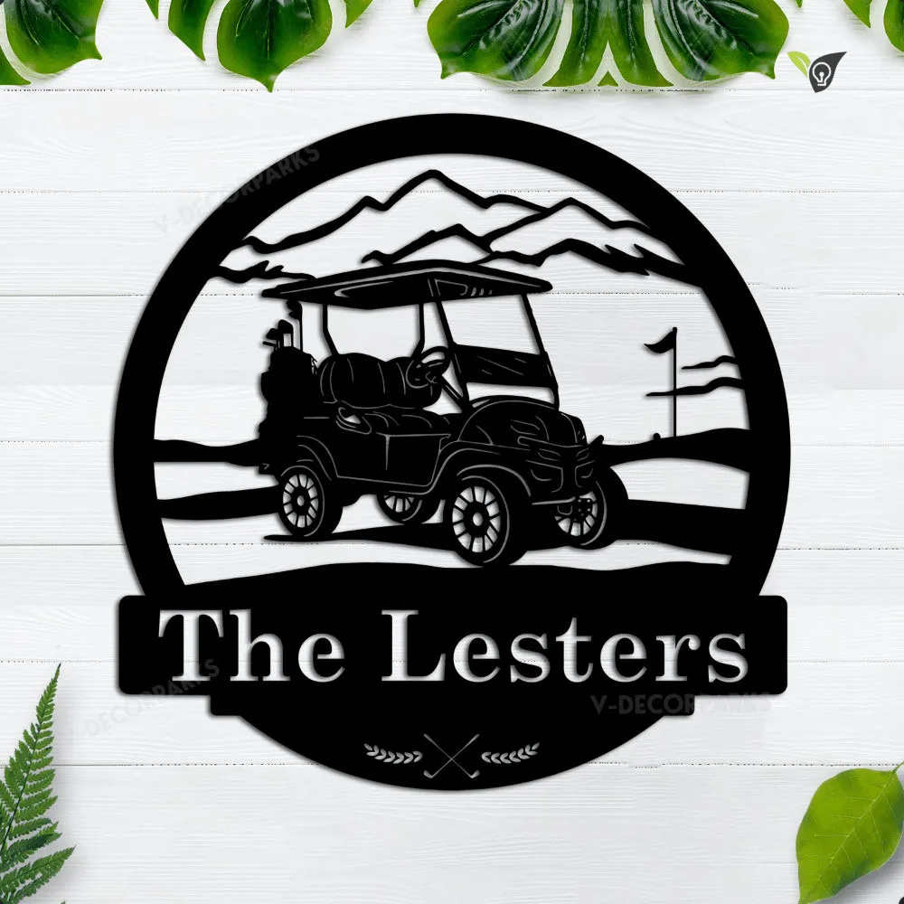 GPA6775045390520_xe-golf_14in.webp Custom Golf Cart Metal Sign, Wall Art Decor, Personalized Name Golf Cart Metal Sign, Personalized Golf Metal Name Sign